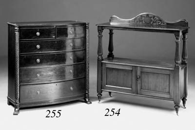A Scottish Regency mahogany bowfront chest