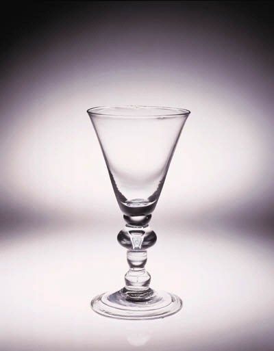 A baluster acorn-knopped goblet