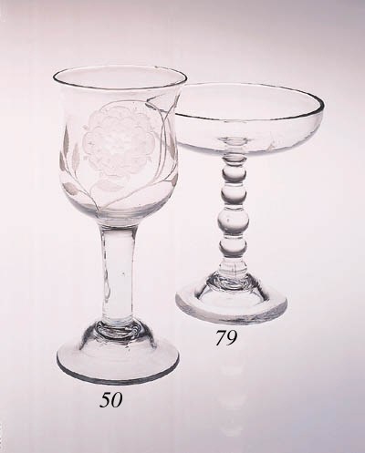 A plain-stemmed wine glass of Jacobite significance