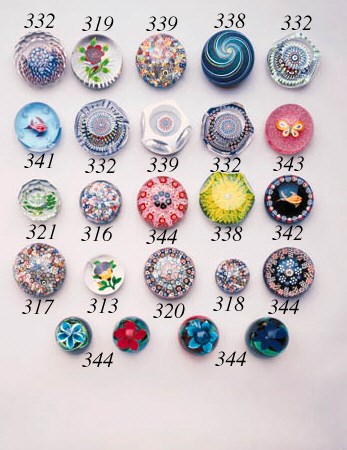 A small Baccarat dated close millefiori paperweight