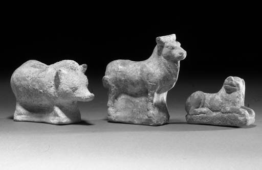 A BOEOTIAN TERRACOTTA FIGURE OF A HORSE AND RIDER