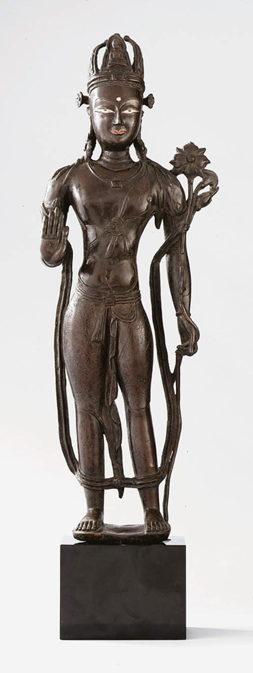 An Important Large Bronze Figure of Padmapani