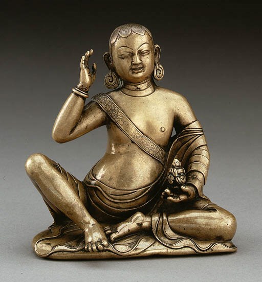 An Important Bronze Figure of Milarepa