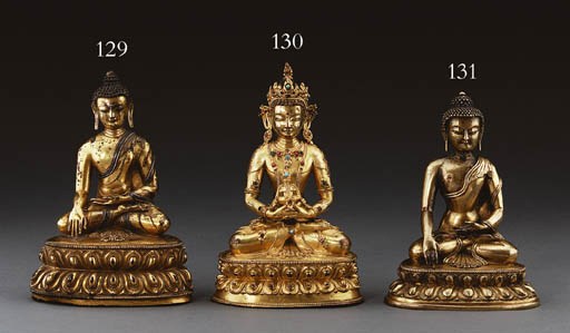 A Gilt Bronze Figure of Amitayus
