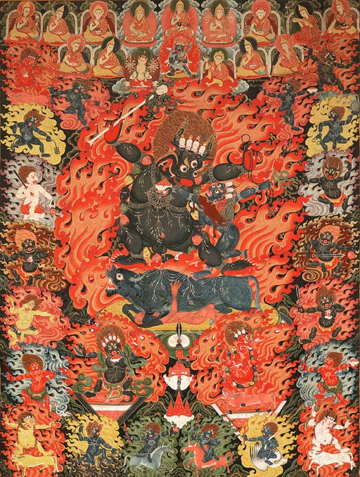 A Thanka of Yama and Yami