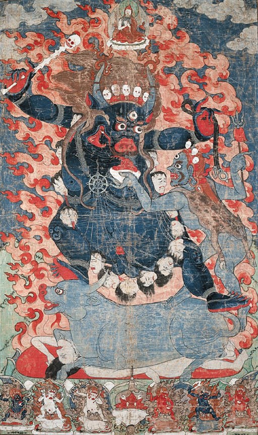 A Large Thanka of Yama and Yami