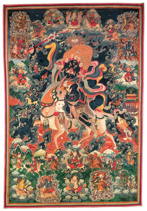 A Large Thanka of Palden Lhamo