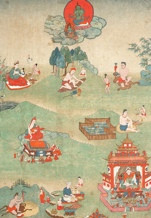 A Thanka of Mahasiddhas