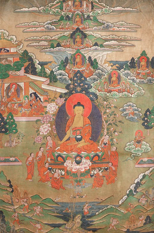 A Thanka of the Abhirati Paradise