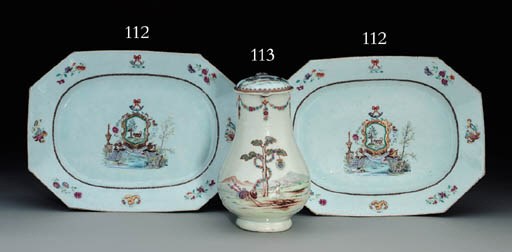 A 'EUROPEAN SUBJECT' ARMORIAL JUG AND COVER