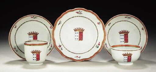 A GROUP OF SMALL PORTUGESE MARKET ARMORIAL PIECES