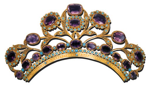 A SUITE OF AMETHYST AND TURQUOISE JEWELLERY