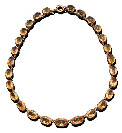 A SUITE OF LATE GEORGIAN TOPAZ JEWELLERY