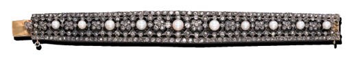 A DIAMOND AND PEARL BRACELET