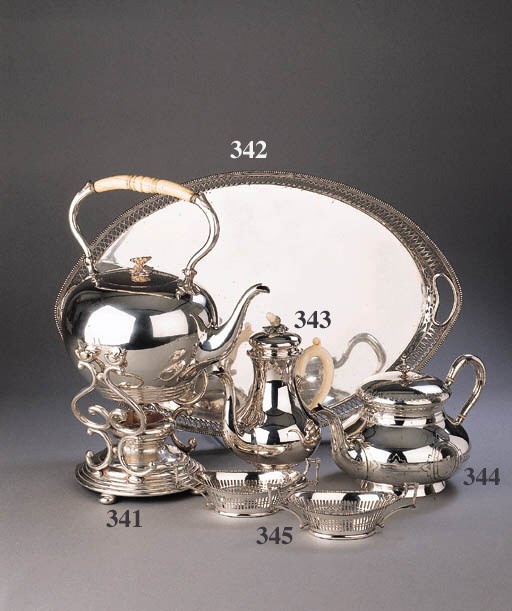 A Dutch silver coffee pot