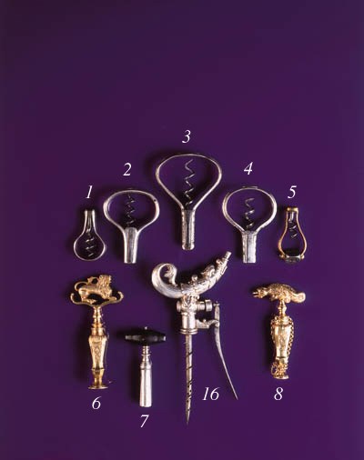 A Dutch 19th century silver-gilt pocket corkscrew