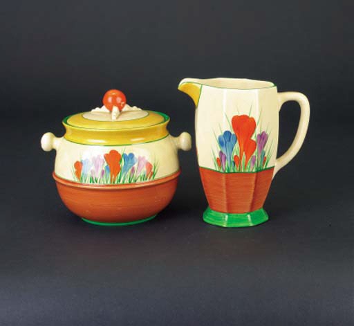 'Crocus' a  'Bizarre' 335 Biscuit barrel and cover
