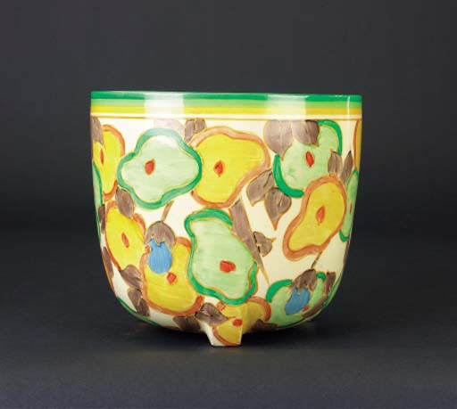 'Green Chintz' a  'Fantasque Bizarre' Dover jardiniere