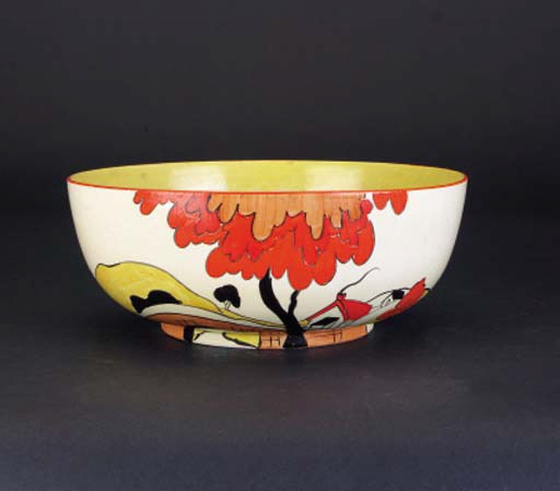 'House and Bridge' a bowl