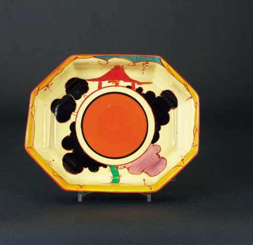 'Summerhouse' a  'Fantasque Bizarre' octagonal bowl