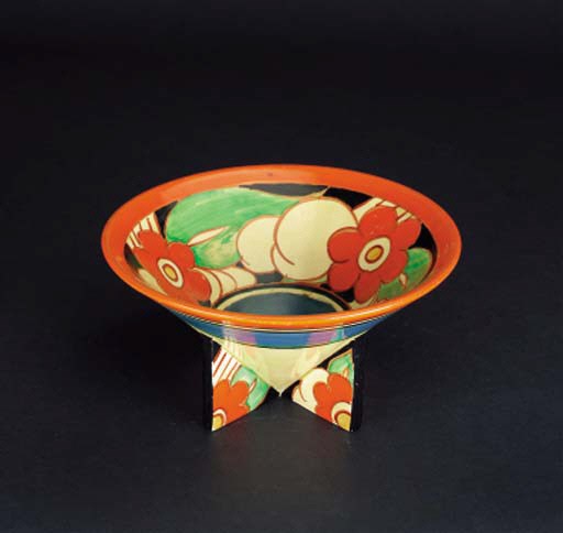 'Floreat' a  'Fantasque Bizarre' Conical bowl