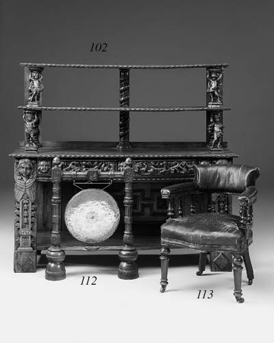 A Victorian oak gong