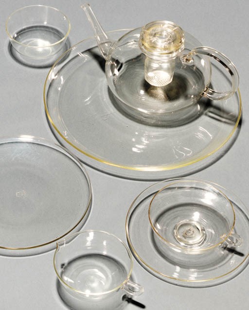 A GLASS TEA SERVICE