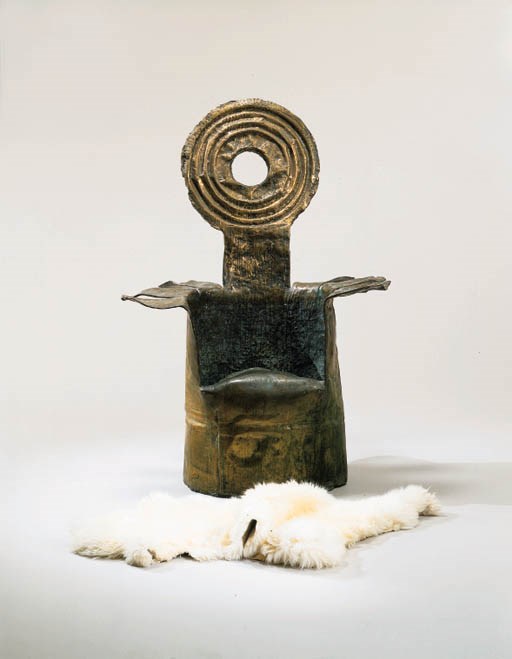 'MARGARITA', A CAST BRONZE ARMCHAIR