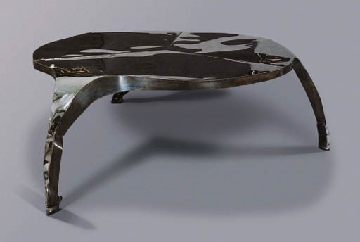 'THREE THIRDS OF A TABLE', A WELDED STEEL TABLE
