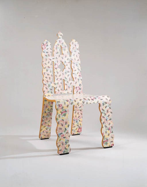 A NON-PRODUCTION 'VICTORIAN GOTHIC' LAMINATED BENTWOOD SIDE CHAIR