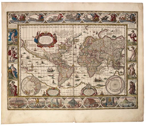 BLAEU, Willem (1571-1638) and Johannes BLAEU (1596-1673).  Toonneel des Aerdriicx ofter Nieuwe Atlas. Amsterdam: Johannes Blaeu, 1643.