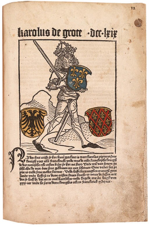 BOTHO, Konrad (fl.1475-1501). Chronicles of Saxony: Chronecken der Sassen, in Low German. Mainz: Peter Schoeffer, 6 March 1492.