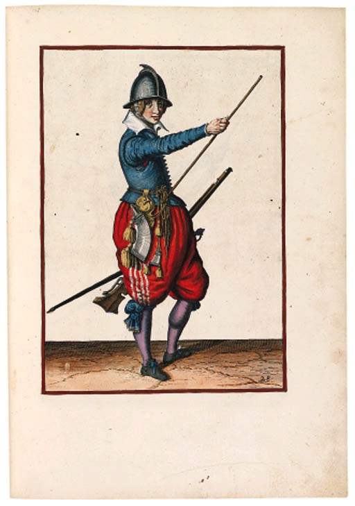 GHEYN, Jacob de. Waabenhandling om Ror musketter, oc Spedser. [The Hague: 1608].