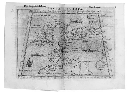 PTOLEMAEUS, Claudius. Geographia, translated into Italian with a commentary by Girolamo Ruscelli, and edited and enlarged by Gioseppo Rosaccio. Venice: the heirs of Melchior Sessa, 1598.