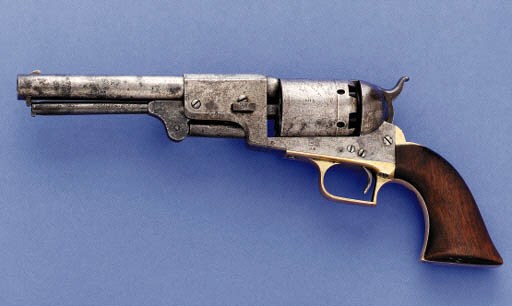 A RARE .44 COLT "FLUCK" PRE-FIRST MODEL DRAGOON PERCUSSION REVOLVER, SERIAL No. 2177 for 1848