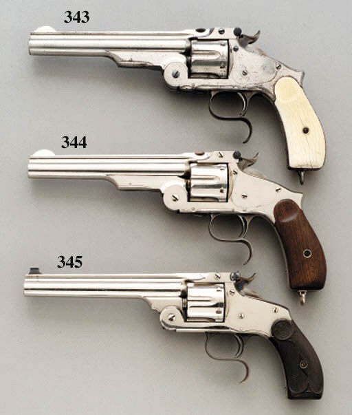 A .44 SMITH & WESSON MODEL 3 RUSSIAN THIRD MODEL REVOLVER, SERIAL NO. 484
