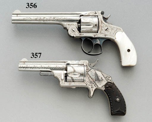 A FACTORY ENGRAVED SMITH & WESSON .38 SAFETY FOURTH MODEL DOUBLE ACTION REVOLVER, SERIAL NO. 187291