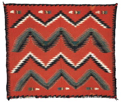 A NAVAJO GERMANTOWN SADDLE BLANKET
