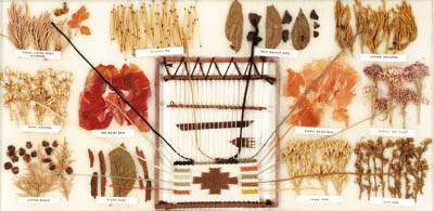 TWO NAVAJO RUGS AND A RUG DYE CHART