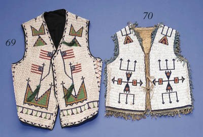 A ARAPAHO BEADED HIDE CHILD'S VEST