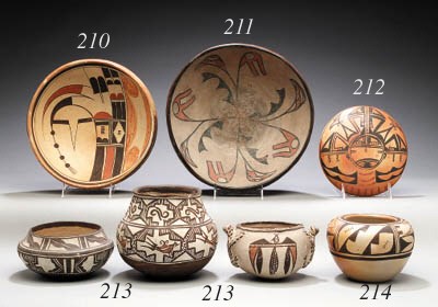 THREE ZUNI POLYCHROME JARS