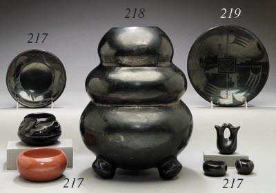 A SAN ILDEFONSO BLACKWARE PLATE