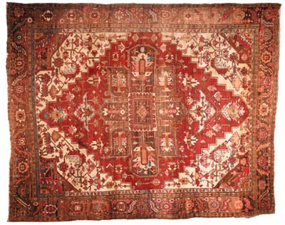An antique Heriz carpet, North-West Persia