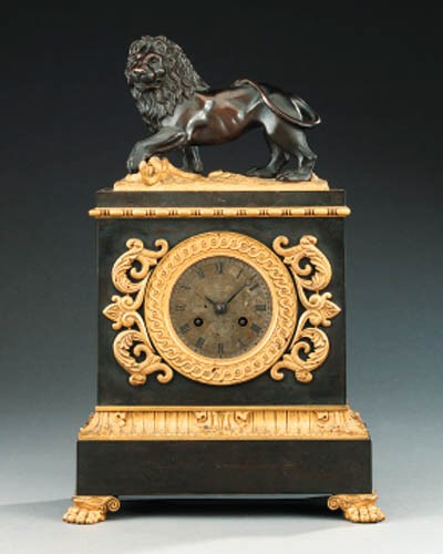 A Louis Philippe bronze and ormolu mantel clock, circa 1840