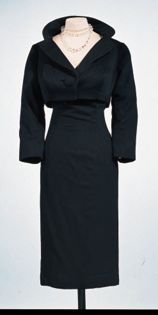 A DAY DRESS AND A TAILORED SUIT