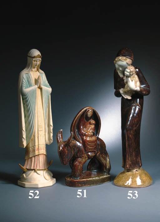 A porcelain figure of the Madonna