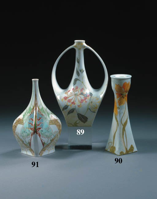 A two-handled egg-shell porcelain vase