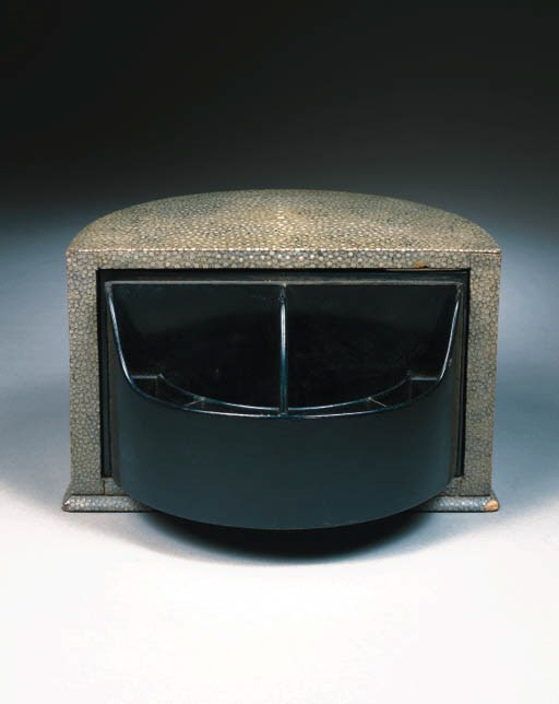 A SHAGREEN COVERED CIGARETTE BOX