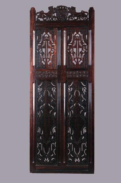 A CARVED COROMANDEL PANEL