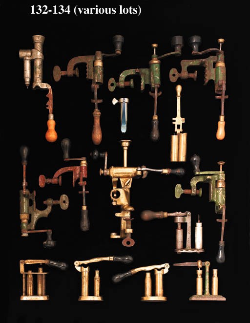 A BRASS JEFFRIES-TYPE RE-LOADING MACHINE